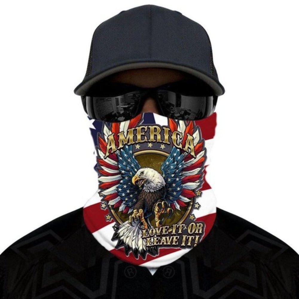 NEW MEN'S COVER MASK AMERICA SCARF DUST PROOF TUBE